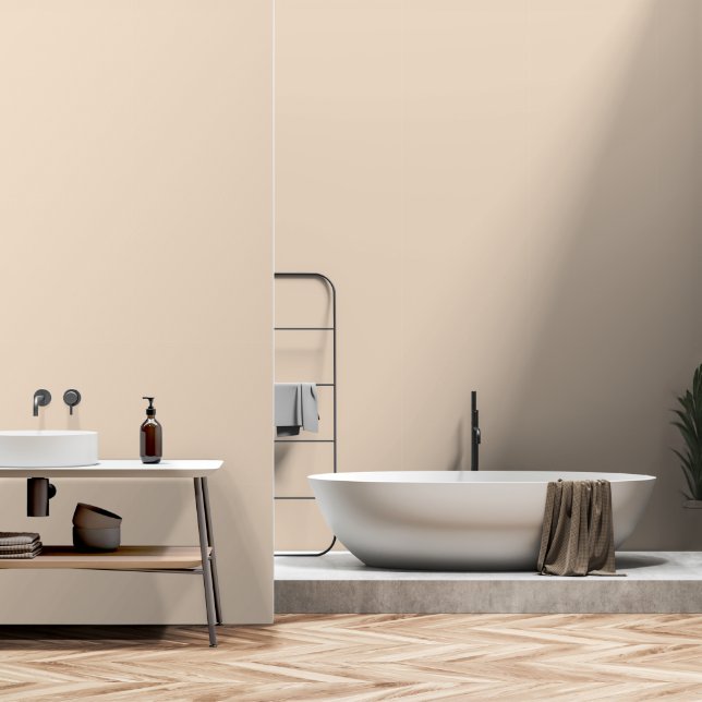 Beige braune helle Farbtöne Moderne Minimal Cool Tapete (Badezimmer)
