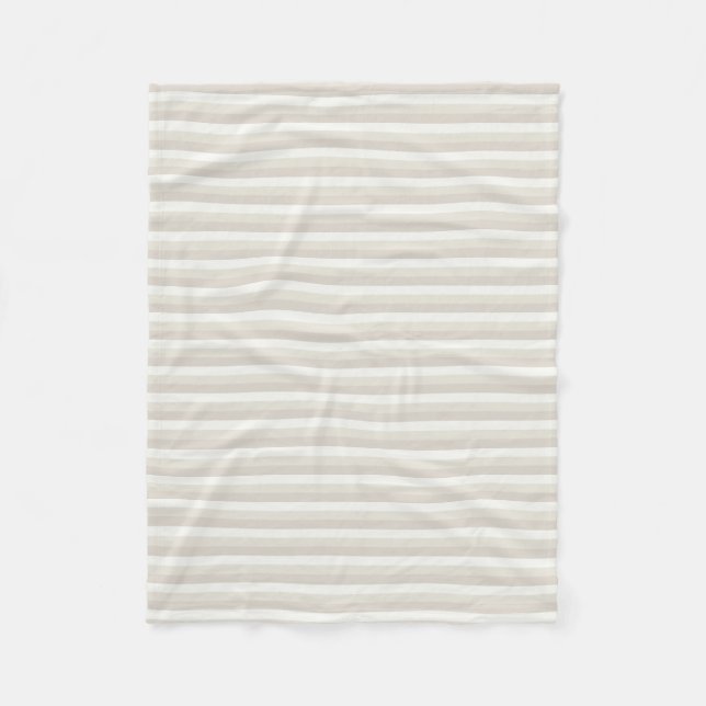 Beige braune Streifen Modernes Template Elegante F Fleecedecke (Vorderseite)