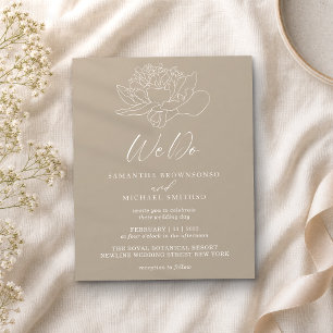 Beige Brown Dandelion Botanischer Haushalt wir tun Flyer