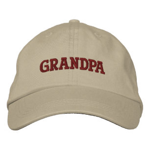 Beige Brown Opa bestickte Baseballkappe