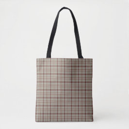 Beige Brown Plaid Classic Pattern Rustic Tasche