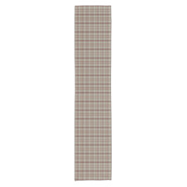 Beige Brown Plaid Classic Pattern Table Runner Kurzer Tischläufer