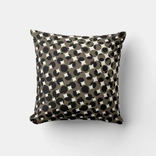 Beige Brown Schwarz-weiß Kissen