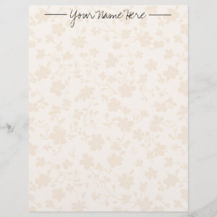 Beige Calico Personalisiert Briefbogen