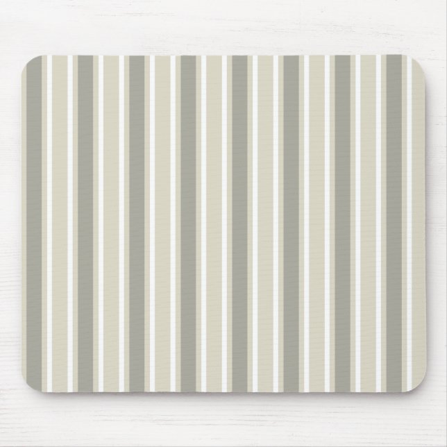 Beige Candy-Streifen Mousepad (Vorne)
