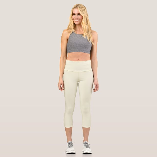Beige Capri Leggings (Vorderseite)