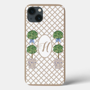Beige Chinoiserie Ginger Jar Jars Topiary Basket Case-Mate iPhone Hülle