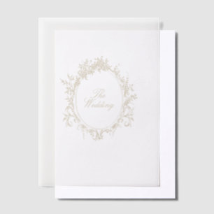 Beige Classic Wreath The Wedding Calligraphy