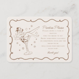 Beige Cocktails und Cowgirls bitte einfügen Begleitkarte