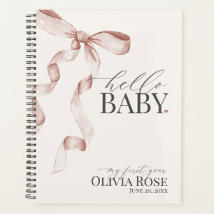 Beige Coquette Bow Girl Baby Geschenk mein erstes Planer