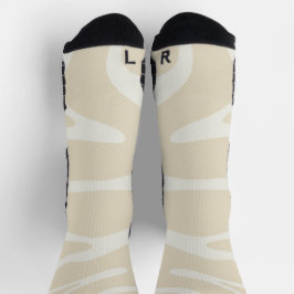 Beige Cream Simple Organic Pattern Socken