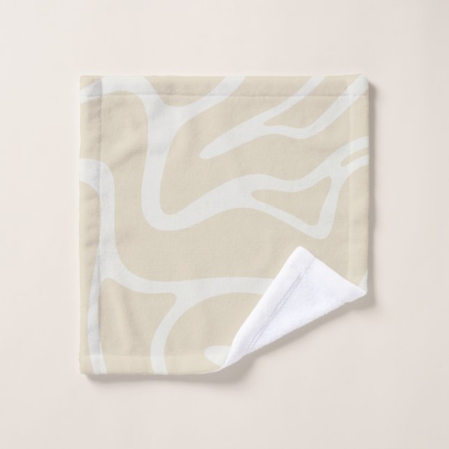 Beige Cream Simple Organic Pattern Stylish Waschlappen (Waschlappen)