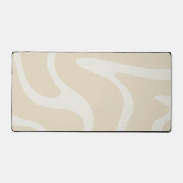 Beige Creme Einfache Organische Muster Comfort Schreibtischunterlage