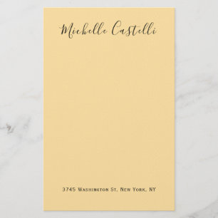 Beige-Creme-Farbe Professionelle einzigartige Hand Briefpapier