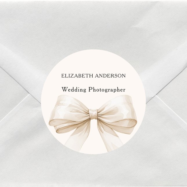 Beige-Creme-Geschäfte Runder Aufkleber (Von Creator hochgeladen)