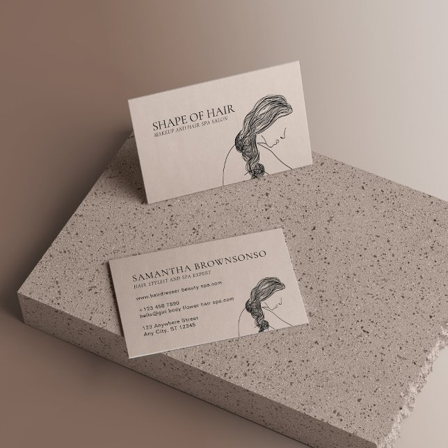 Beige Creme Schöne Frauen Frauenhaus Visitenkarte (Beige Cream Beautiful Woman Body Feminine Hair Business Card)