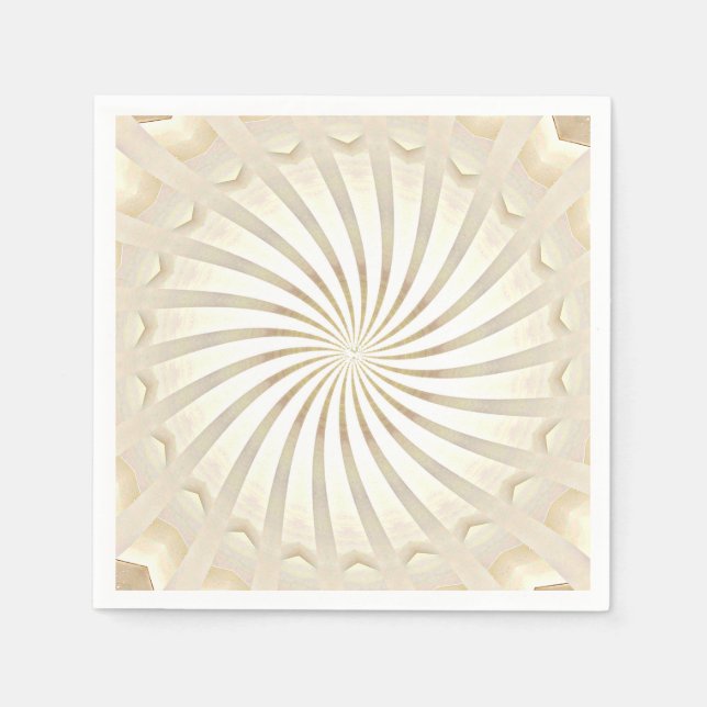 Beige-Creme-Strudel Serviette (Vorderseite)