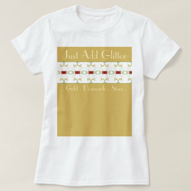 Beige Creme und Gold T-Shirt (Design vorne)