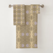 Beige Creme und Lila