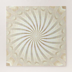 Beige Creme Wirbel Puzzle