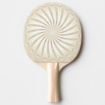 Beige Creme Wirbel Tischtennisschläger