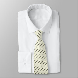 Beige (cremefarben) mit karcofarbenen, grauen Pins Krawatte