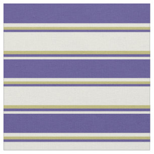 Beige, Dunkelschiefer Blau und dunkle Khaki-Linien Stoff