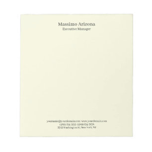 Beige Einfach Schlicht Professionell Modern Minima Notizblock