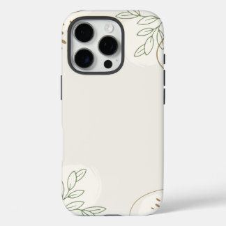 Beige einfaches florales Wasserfarben-Minimalist-L iPhone 16 Pro Hülle