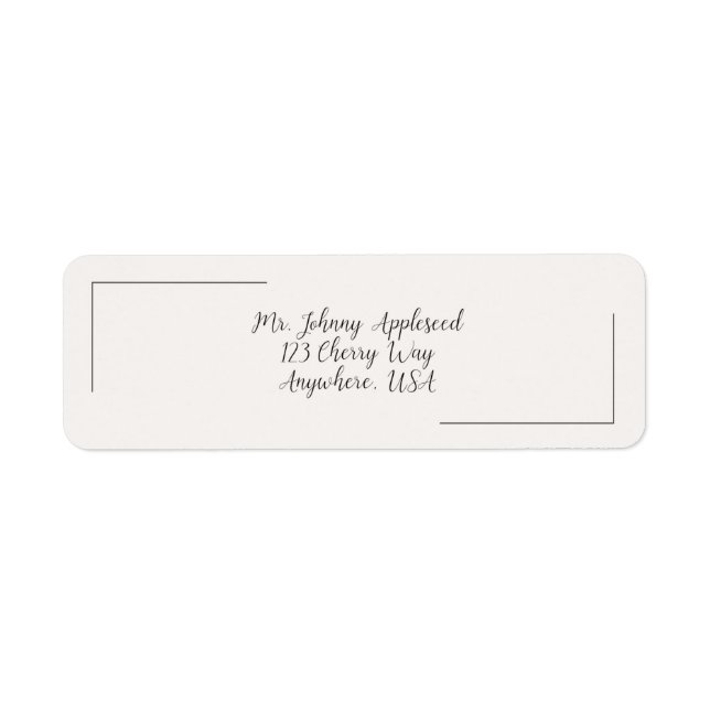 Beige Elegance Address Labels (Vorne)