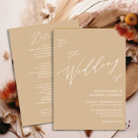Beige elegante Schrift in einer Minimalistischen H