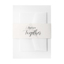 Beige Eleganz Hochzeit Einladungsbanderole