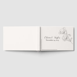 Beige Eleganz Hochzeitsgästebuch Gästebuch