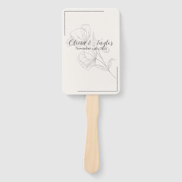 Beige Eleganz Hochzeitsprogramm Fächer