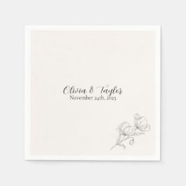 Beige Eleganz Hochzeitsservietten Serviette