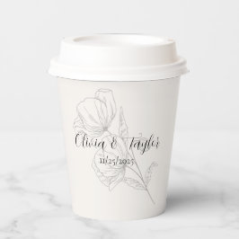 Beige Eleganz Pappbecher