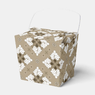 Beige ethnische Damask-Batik-Muster Geschenkschachtel