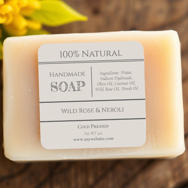 Beige | Étiquettes de produits contenant des ingré (Créateur téléchargé)