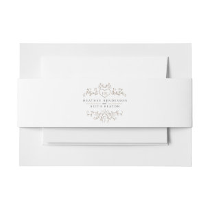 Beige Farbe des Hochzeitsherzes Einladungsbanderole
