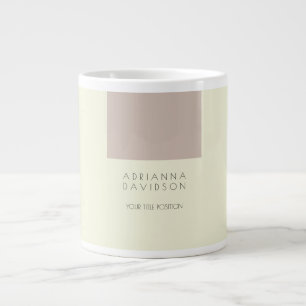Beige Farbe Weiß Trendfarben Minimalistisch Jumbo-Tasse