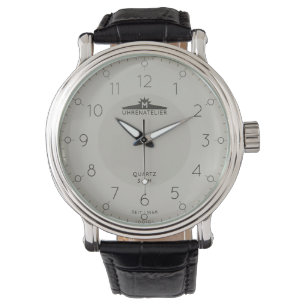 Beige Farbuhr Gesicht deutscher Uhrenatelier Quarz Armbanduhr