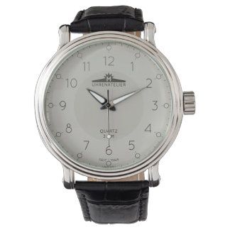 Beige Farbuhr Gesicht deutscher Uhrenatelier Quarz Armbanduhr