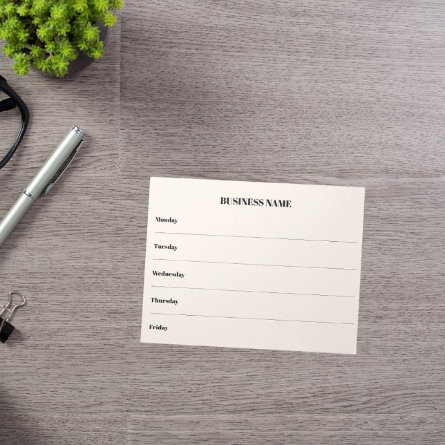 Beige Firmenbezeichnung Woche Notizblock (Von Creator hochgeladen)