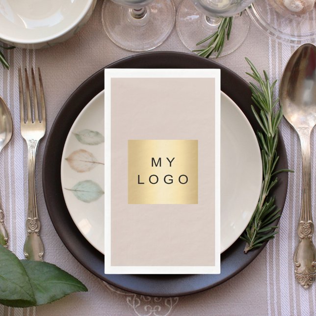 Beige Firmenlogo Serviette (Von Creator hochgeladen)