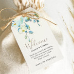 Beige Floral Begrüßungstags Geschenkanhänger<br><div class="desc">Beginnen Sie Ihre Hotelgäste stilvoll mit diesen eleganten Hochzeitsgunst-Tags, die eine Aquarell- und Farbgestaltung botanischer Orchideen in tropischen türkisfarbenen, blauen und grünen Farbtönen präsentieren. Ideal für Hochzeiten in Urlaubsort, sind diese Tags ideal, um die Hotelgäste am Wochenende willkommen zu heißen oder um sich bei Ihren Besuchern bedanken zu können. Das...</div>