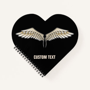 Beige Flügel Notizbuch