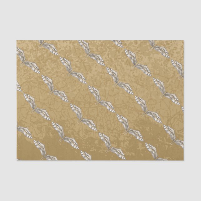 Beige Flügel Seidenpapier (Vorderseite)