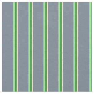 Beige, Forest Green, Light Green & Slate Grau Stoff