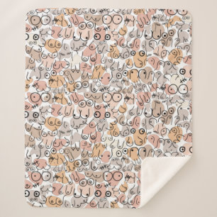 Beige-Frauen-Brust Sherpadecke