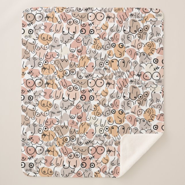 Beige-Frauen-Brust Sherpadecke (Vorderseite)